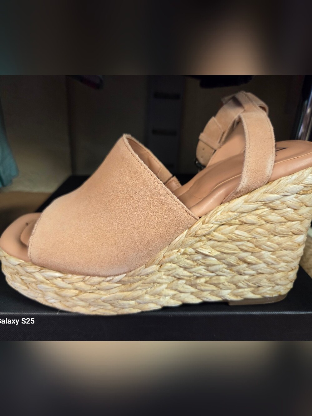 Marc Fisher Beige Espadrille Wedges